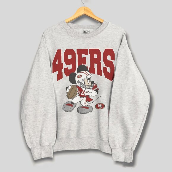 Vintage San Francisco 49ers Micky Fan Gift Sweatshirt, Retro NFL Men Women Shirt - Picture 1 of 2